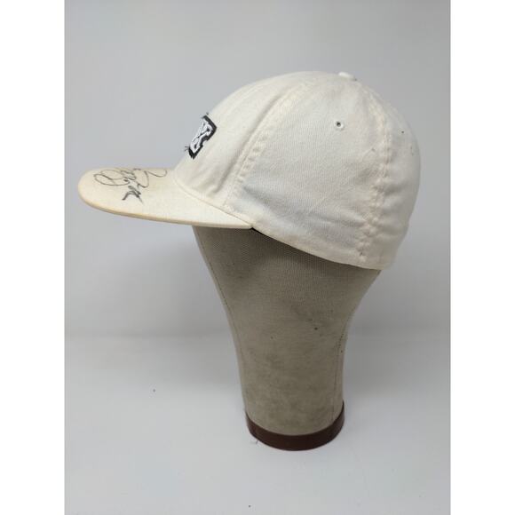 Fox Racing FlexFit Hat Embroidered Logo White SZ S/M Autographed Stains - Picture 5 of 11